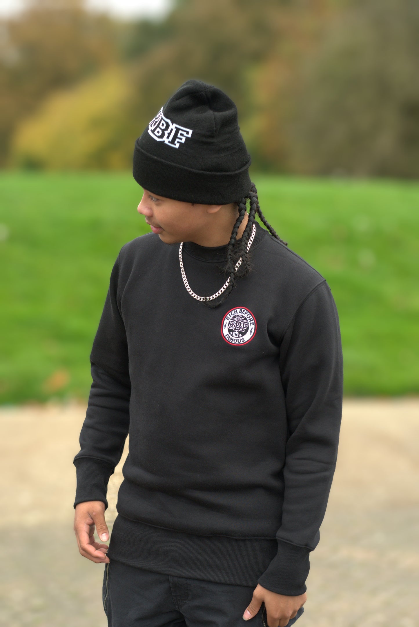 Rich before famous round logo Organic cotton Fitted Jumper